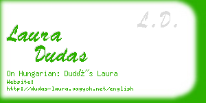 laura dudas business card